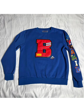 Men's Black Pyramid Blue Red Graphic Sweatshirt L
